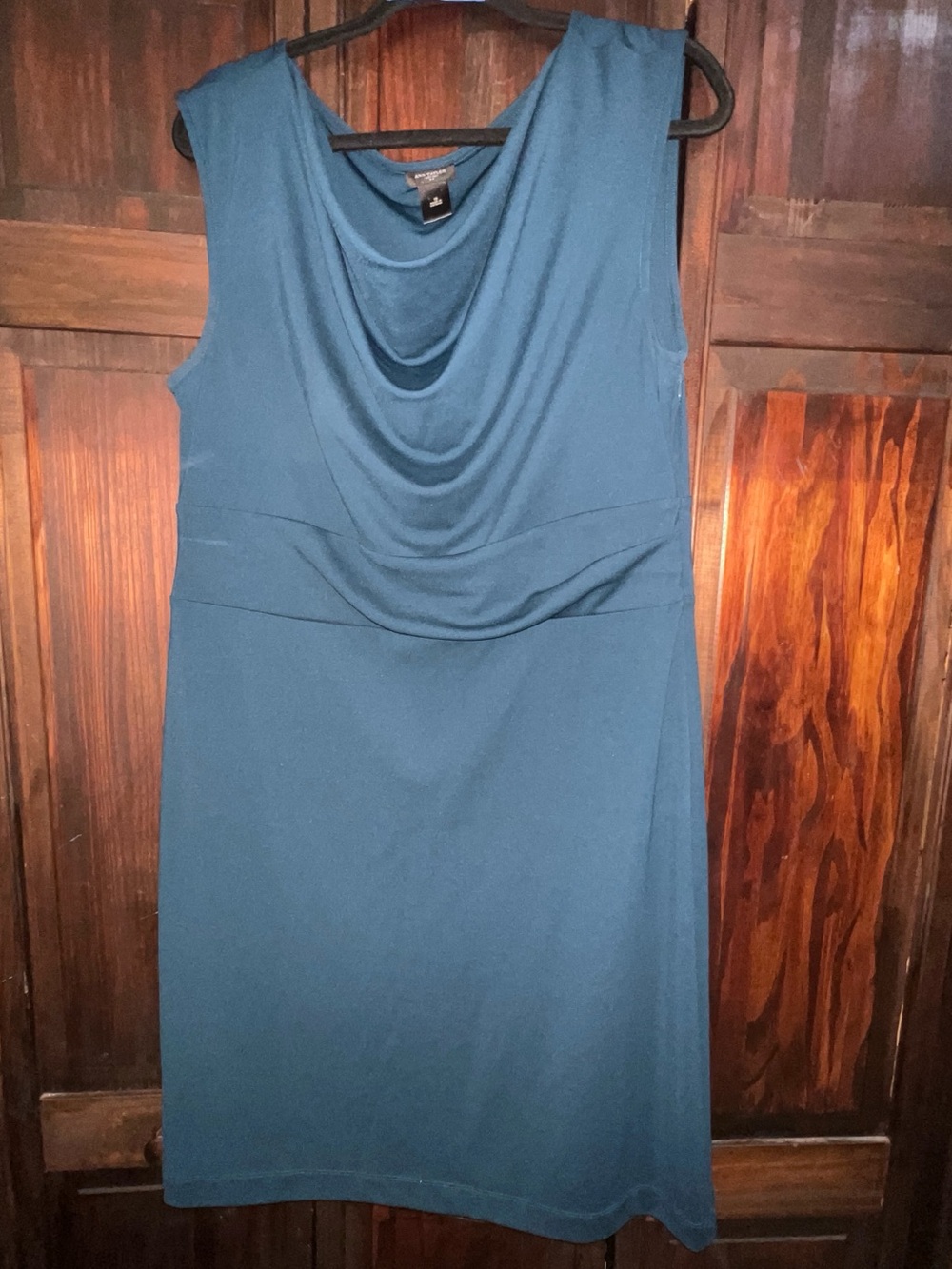 Ann Taylor Teal Sleeveless Midi Sheath Dress